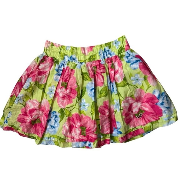 Cottage Core Lime Green Hollister Mini Skirt Size S - Picture 1 of 5